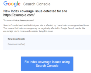 Fix Index coverage issues Google Search Console
