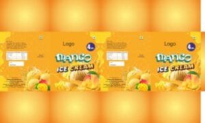 Mango ice cream 4 Ltr