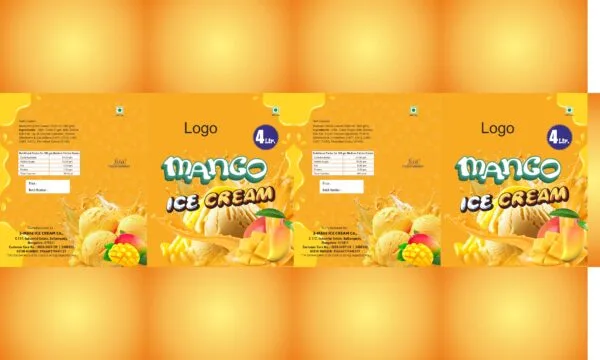 Mango ice cream 4 Ltr