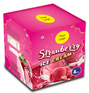 Strawberry ice cream 4 Ltr CorellDreaw editable file