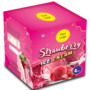 Strawberry ice cream 4 Ltr CorellDreaw editable file