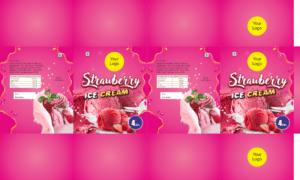 Strawberry ice cream 4 Ltr CorellDreaw editable file - Image 2